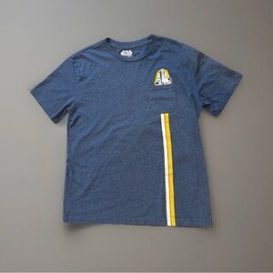 Star Wars Millennium Falcon "Peeking" Pocket Tee – Heather Blue Mens T-shirt MD